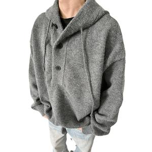 Nouveau Pull à Capuche Ample pour Homme 2024, Collection Automne, Motif Camouflage, Anti-boulochage, Manches Évasées, Style TWINSET - Product Image 5