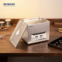 Nettoyeur à ultrasons portable économique BIOBASE 40KHz, mini bain à ultrasons, minuterie 99 min, 80 ℃   Panier avec couvercle pour le nettoyage des circuits imprimés en laboratoire