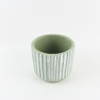 Ventes en gros de pots à fleurs en béton/ciment lisse pour l'extérieur, avec pot de plante pour serre, en vente