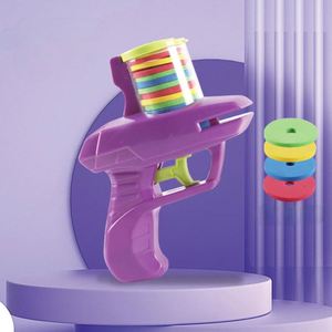 Outdoor Game Gun Toy Plastic Foam Disc Launcher Soft Shot Flying Saucer Gun Fight <b>Frog</b> Competitive Game - Product Image 2