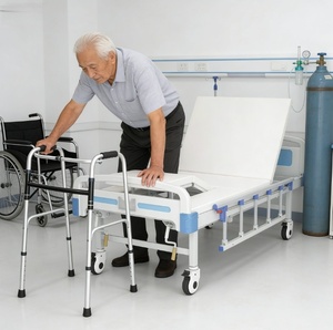 Многофункциональная медицинская кровать ToWell с ручным приводом, средней изгибы, из холоднокатаной стали, на колесах, для домашнего ухода - Product Image 4