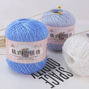 Dimuni Cotton 50g/ball 8 # Soft Thin Lace Yarn Hand Knitting Cotton Thread For Crochet