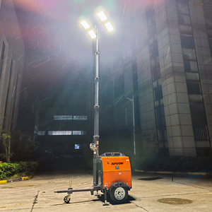 Générateur diesel Kubota télescopique portable de 9 m, 10 kW, 1000 W, avec tour d'éclairage LED pour travaux de construction en extérieur et entretien routier - Product Image 2