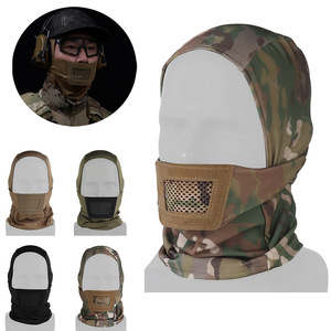 Masque tactique camouflage demi-visage pour le cyclisme et les trajets quotidiens, protection tactique coupe-vent en nylon - Product Image 2