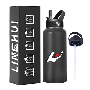 Linghui thép không gỉ cách nhiệt chân không <span class=keywords><strong>Flask</strong></span> chai tùy chỉnh in logo kinh doanh Hộp Quà Tặng bán buôn nước - Product Image 5