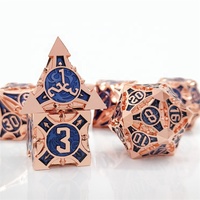 Jeu de dés simple, dés polyédriques personnalisés gravés en métal, ensemble de dés DND pour jeux de rôle, jeux de société DND, cadeau