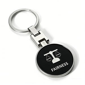 Custom Zinc Alloy Metal Keychain Soft Enamel Round Coin Style <b>Key</b> <b>Ring</b> <b>Engraved</b> Logo Promotion Souvenir - Product Image 3