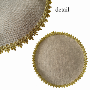 Mantel Individual de lujo, mantel redondo, plato de cena, mantel Individual de yute, manteles individuales de Palma de <span class=keywords><strong>Iraca</strong></span>, artículo decorativo para el hogar con borlas - Product Image 6