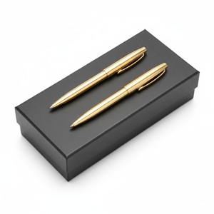 Coffret Cadeau Stylo Plaqué Or 2 Pièces : Stylo Bille et Stylo Roller Personnalisable avec Logo – Cadeau d'Affaires Exécutif - Product Image 4