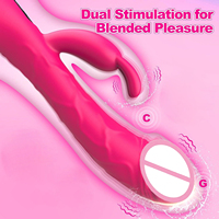 2-in-1 9-fach Starker Rabbit G-Punkt Vibrator Weibliches Sexspielzeug Realistischer Dildo Rabbit Vibratoren Sexspielzeug G-Punkt Anal-Vibrator für Frauen