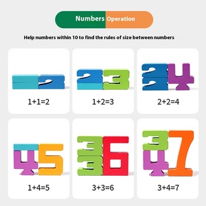 Early Education Children's Three-dimensional Color Digital Cognitive Game Wooden Building Blocks Toys for Kids Boys & Girls - Product Image 4