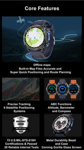 Reloj Inteligente Deportivo <span class=keywords><strong>DT</strong></span> <span class=keywords><strong>NO</strong></span>.<span class=keywords><strong>1</strong></span> DTG1 para Exteriores con Pantalla Amoled, Memoria de 4GB, Resistencia al Agua 3ATM, Rastreador de Actividad Física GPS - Product Image 2