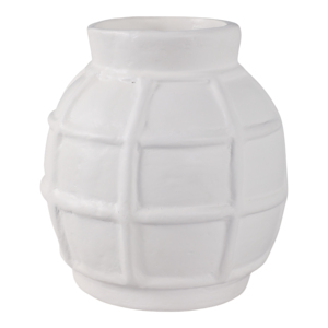 Vaso in cartapesta con texture a griglia scultorea, vaso minimalista per fiori, per soggiorno, decorazione per la casa, camera da letto, cucina - Product Image 4