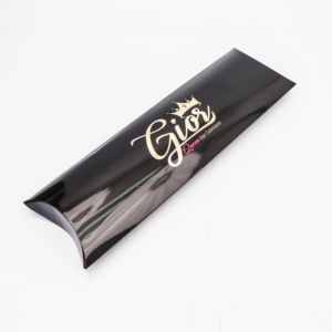 Negro <span class=keywords><strong>de</strong></span> <span class=keywords><strong>lujo</strong></span> elegante almohada <span class=keywords><strong>de</strong></span> papel peluca paquetes caja Hot Pink Logo brillante virgen extensiones <span class=keywords><strong>de</strong></span> cabello paquetes con cinta bolsa <span class=keywords><strong>de</strong></span> papel - Product Image 3