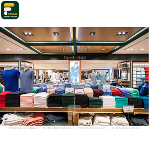 Custom Premium Clothing Store Garment Rail <b>Wall</b> Shelving Cabinet Cashier Counter <b>Unit</b> - Product Image 4