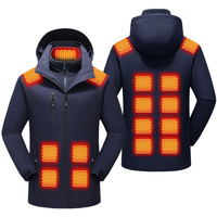 Veste chauffante rechargeable pour homme, 15 zones, 3 niveaux de température, manteau chauffant pour l'hiver, pour les activités de plein air en hiver