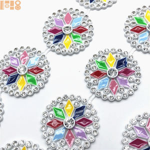 Chaîne de strass en plastique émaillé multicolore en forme de diamant pour la décoration de vêtements, chaussures, chapeaux, accessoires de bricolage, <span class=keywords><strong>bijoux</strong></span> - Product Image 4