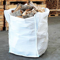 Sacs en filet géants FIBC respirants pour conteneurs en vrac PP, certifiés ISO9001, capacité 1-3 tonnes, pour stockage intérieur de bois de chauffage