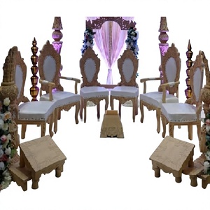 Stylish Wedding Vedi Ceremony Mandap Chairs Modern Wedding Mandap Furniture Set Hindu Wedding Latest Mandap Chairs Australia - Product Image 1