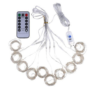 LED Solar <b>Curtain</b> Light Christmas Lights <b>Curtain</b> Garland Merry Christmas Decorations for Home Birthday Mother's Day Gifts - Product Image 4