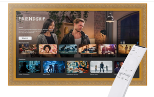 Alta qualità Custom legno TV <span class=keywords><strong>Frame</strong></span> modanature oro ornato intagliato 50 55 <span class=keywords><strong>65</strong></span> specchio cornici di vetro decorativo per TV - Product Image 5