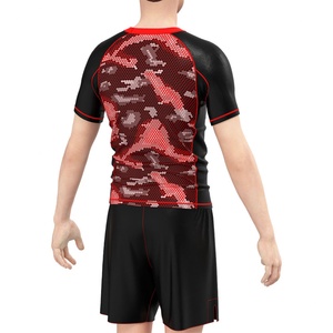 Maillot de compression pour homme avec logo personnalisé en tissu mesh latéral, sans Gi, pour la course, la natation, le MMA et le BJJ (Rashguard) - Product Image 6