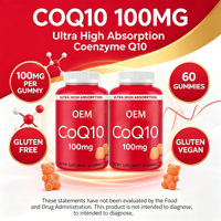 OEM Private Label CoQ10 100mg Heerlijke Gummy Supplementen Vegan CoQ10 Gummies Antioxidanten Hartgezondheid Ondersteuning