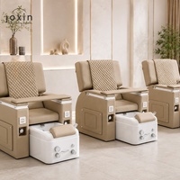 Chaise de manucure multifonction de luxe pour salon de beauté, avec bain de pieds, inclinable, réglable, massage électrique, chaise de pédicure