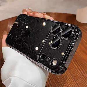 Custodia per telefono Luxury Slim chiaro placcato Bling Glitter per <span class=keywords><strong>Apple</strong></span> IPhone17 16 Pro Max 17 Pro 17 air Lens Protect Cover posteriore - Product Image 4