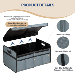 Organizador de Maletero de Coche Multi-rejilla de Gran Capacidad Específico para Herramientas con Cubierta Superior para Almacenamiento Separado de Artículos Secos y Húmedos - Product Image 4