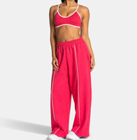 Ensemble de yoga et Pilates taille haute uni sans couture, avec soutien-gorge et pantalon, séchage rapide, sensation seconde peau, 2 pièces