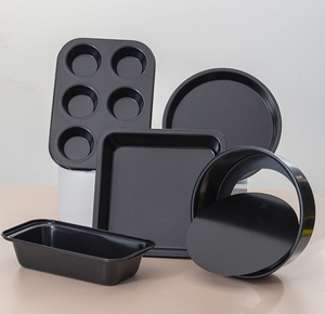 Set di tortiera da 6 tazze in acciaio inossidabile antiaderente da 8 pollici con vassoio di piatti per <span class=keywords><strong>Pizza</strong></span> modello Set di utensili da forno - Product Image 2