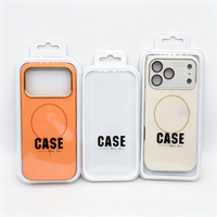 Boîte d'emballage personnalisée transparente pour coque de téléphone, boîte en plastique écologique pour accessoires de téléphone avec languette Euro, logo personnalisé imprimé sur la coque