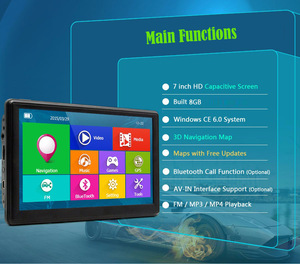 Système de navigation GPS pour camion Wince 7 pouces avec écran tactile 256 Mo 8 Go Automobile Garantie 12 mois Navigateur portable - Product Image 5