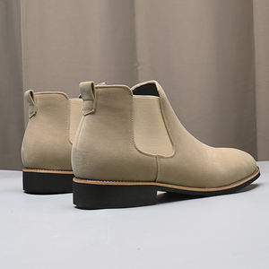 Botas Oxford Chelsea Chukka para Hombre, Zapatos de Vestir con Cordones, Parte Superior de Cuero PU y Gamuza, Zapatos Casuales de Moda para Hombre - Product Image 4