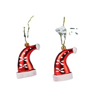 En gros, petite décoration de Noël en plastique en forme de chaussette et de béquille, à suspendre à l'arbre - Product Image 5