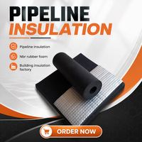 Matériau en mousse de caoutchouc NBR-PVC pour l'isolation des tuyaux/l'isolation des conduites, matériau isolant thermique
