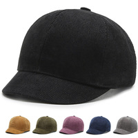 2025 sombrero Ecuestre para exteriores versátil Casual estilo coreano gorra de béisbol de ala corta Duckbill Color sólido moda Unisex