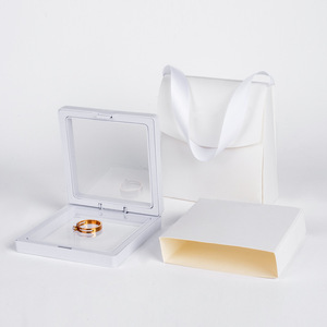 Caja de Joyería de Película de PE, Caja de Exhibición Transparente, Juego de Bolsas para Joyería con Ventana Transparente, Logotipo Personalizado, Caja de Almacenamiento Flotante 3D - Product Image 6