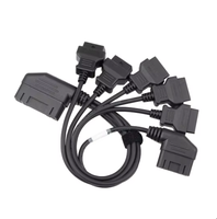 Câble d'extension GODIAG GT100 OBD2, boîte de dérivation, connecteur ECU, coude en forme de L, angle droit, séparateur en Y, rallonge femelle