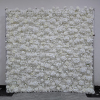 Panneau mural de fleurs artificielles en soie, roses réalistes faites à la main, taille personnalisée, pour événements et fêtes, toile de fond de mariage de luxe