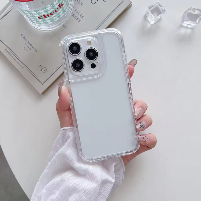 ONE-CASE Transparent Clear TPU+PC IMD Business Design Street Fashion Shockproof Candy Color Mobile Phone Case for 16 Plus/Pro