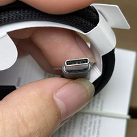 Câble de charge USB-C PD 60W 1m, cordon de téléphone noir en nylon tressé Type C, câble USB C à charge rapide pour iPhone 17 16 15 Pro Max