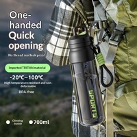 Bouteille d'eau de sport portable de luxe en Tritan sans BPA, personnalisable, avec paille, pour les voyages en extérieur (vente en gros)