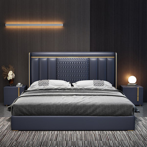 Giường ngủ đôi cao cấp mềm mại năm <span class=keywords><strong>2025</strong></span> có ngăn chứa đồ, nội thất phòng ngủ - Product Image 1