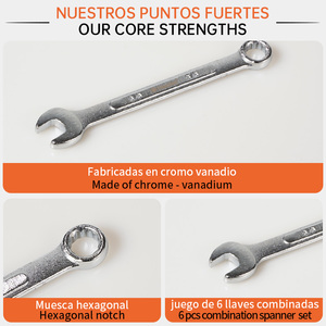 Fumetax <strong>Wrench</strong> <strong>Set</strong> Spanner <strong>Set</strong> Professional 6pcs Automotive Repair Tool Single Open End Spanner Kits <strong>Combination</strong> <strong>Wrench</strong> <strong>Set</strong> - Product Image 5
