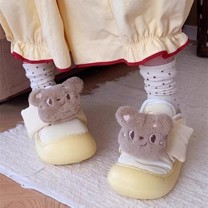 <span class=keywords><strong>Zapatos</strong></span> de Peluche con Cara de Oso Virales XIXITIAO 2025, Nuevas Zapatillas Planas de Moda, Cálidas, Antideslizantes, Casuales para Mujeres y Niñas - Product Image 5