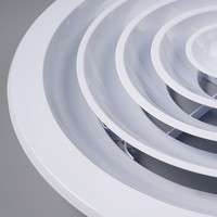 Nouvelle grille de ventilation ronde en plastique ABS de 75 mm pour intérieur, avec entrée et sortie de tuyau PVC de 110 mm pour climatisation 160