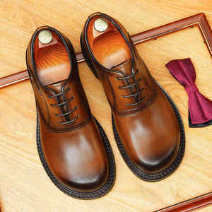 Chaussures habillées formelles italiennes en cuir véritable avec couture norvégienne, chaussures Derby à lacets en daim, fabriquées à la main, chaussures pour hommes - Product Image 4