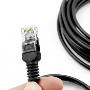 สายอีเธอร์เน็ต Cat5e UTP แบบไม่มีฉนวนหุ้ม สายทองแดงแท้สีดำ หัว RJ45 แบบ CCA LSZH เป็นมิตรกับสิ่งแวดล้อม ปล่อยควันน้อย ปราศจากสารฮาโลเจน สายแพทช์คอร์ด LAN - Product Image 3